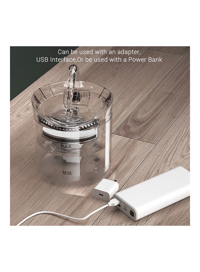 نافورة مياه أوتوماتيكية للحيوانات الأليفة شفاف 2لترات - Image 4