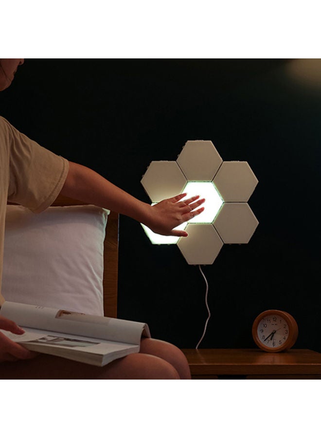 Honeycomb Design Hexagonal LED Touch Quantum Light White