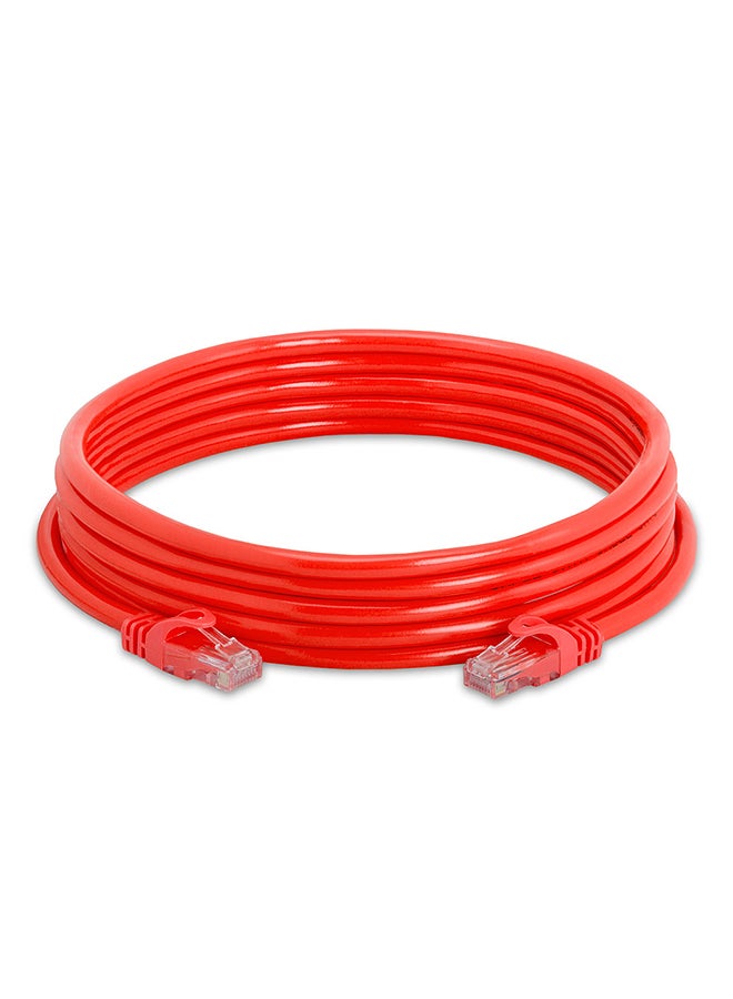 S تك كابل توصيل إيثرنت Cat 6 بطول 16.4 قدم. أحمر - Image 2