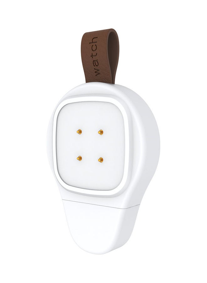 Generic Travel Cordless Car Charger Compatible with Versa 3 Smartwatch White  - Image 2