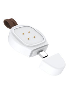 Generic Portable Type C Magnetic Cordless Wireless Charger For Fitbit Versa 3/Sense White  - Image 3