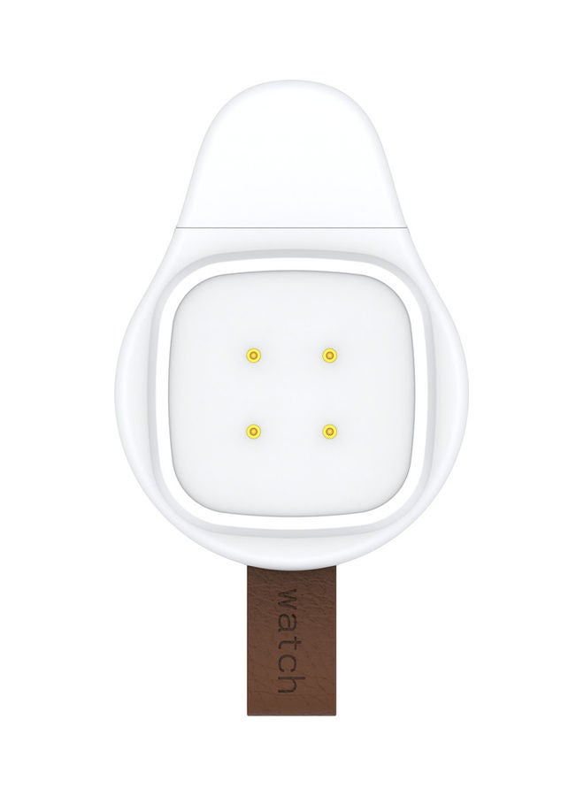 Portable Type C Magnetic Cordless Wireless Charger For Fitbit Versa 3/Sense White  - Image 4