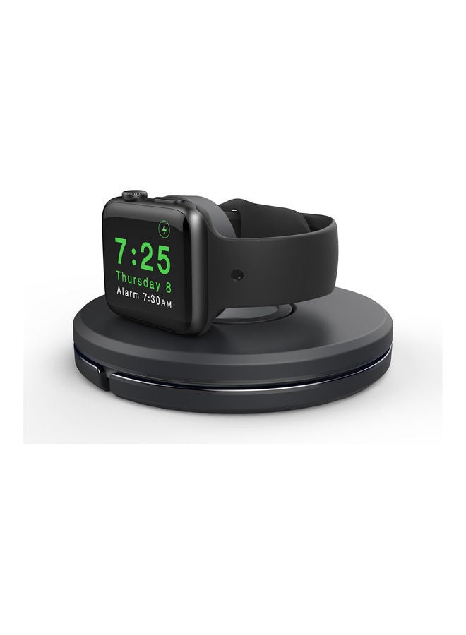 Charger Stand Charging Cable Dock Station Base Cradle For Apple Watch Series SE/6/5/4/3/2/1 Black  - Image 1