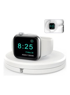 Generic Portable Watch Charger Stand With Charging Cable For Apple Watch Series SE/6/5/4/3/2/1 White  - Image 2