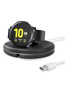 Generic Portable Watch Charger Stand With Charging Cable For Samsung Galaxy Watch 3 Active And Active 2 Black  - Image 1