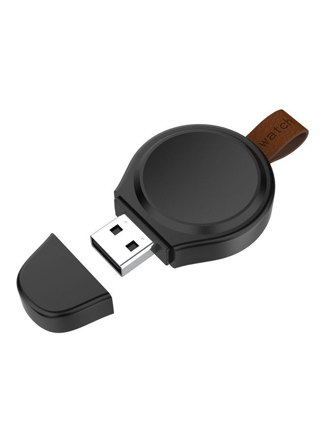 USB Wireless Charger Keychain For Samsung Galaxy Watch 3 Active And Active 2 Black - Image 3