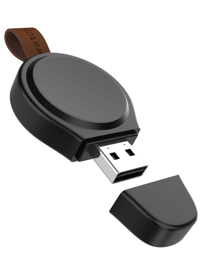 USB Wireless Charger Keychain For Samsung Galaxy Watch 3 Active And Active 2 Black - Image 4