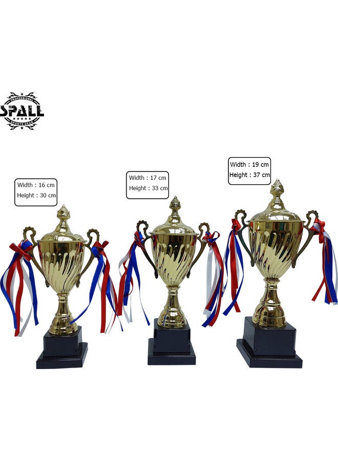 سبال طقم كؤوس جوائز مكوّن من 3 قطع. لون ذهبي 37سم - Image 1