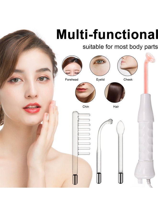 4 In1 High Frequency Facial Spa Machine With LED Light Electrode Glass Tube Red 29.5 x 5.9 x 19.2cm - Image 2