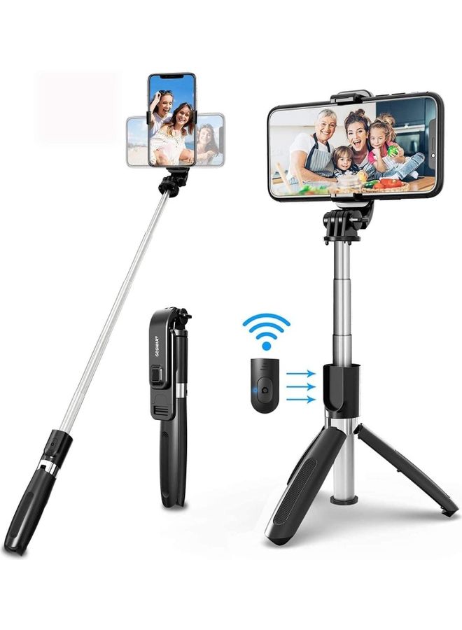 GOSMART Selfie Stick And Tripod T02 Black - Image 1