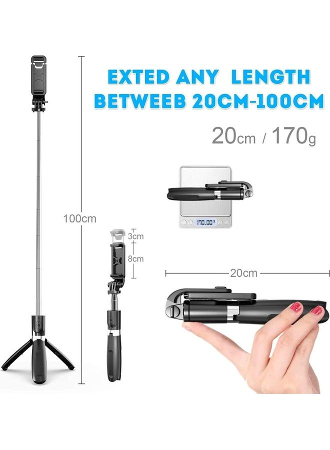 GOSMART Selfie Stick And Tripod T02 Black - Image 2