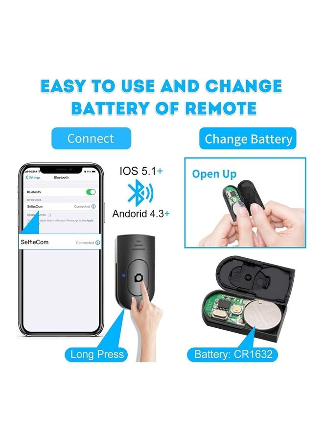 GOSMART Selfie Stick And Tripod T02 Black - Image 3