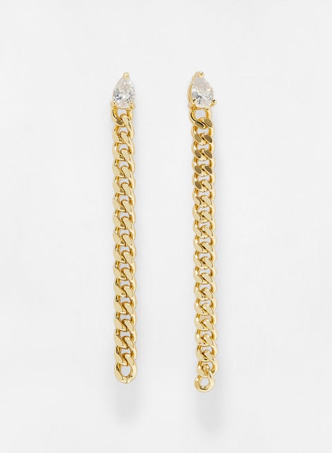 أقراط طويلة على شكل سلسلة