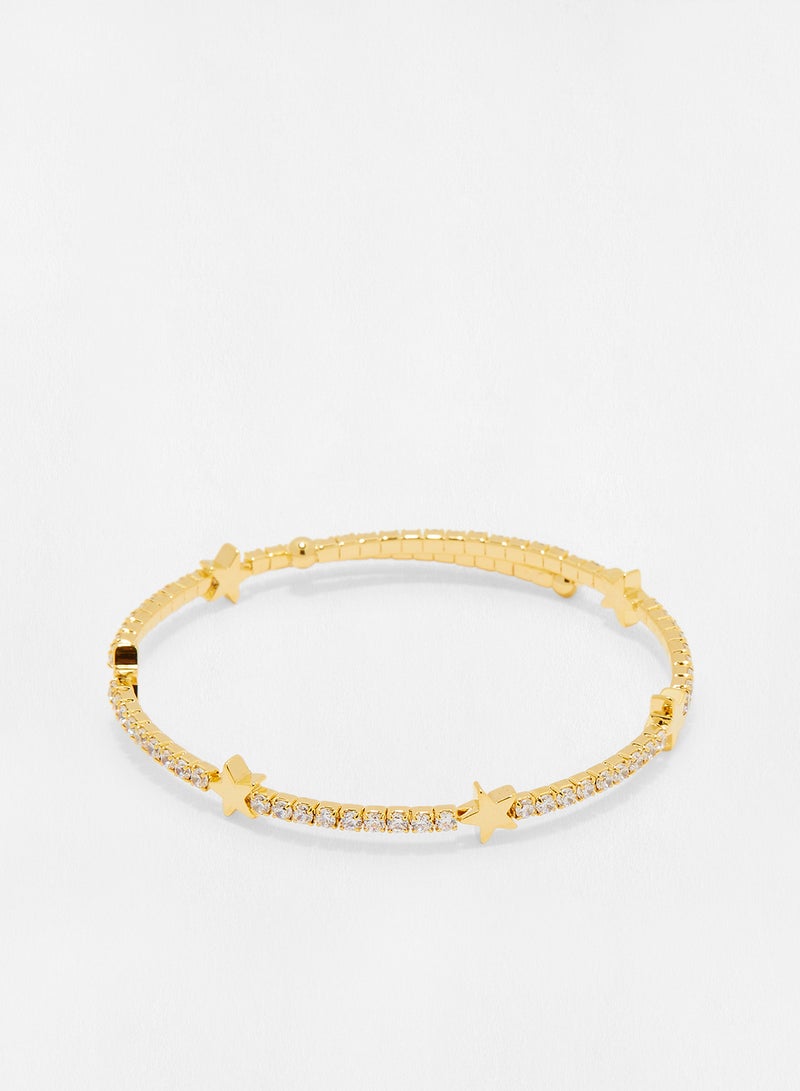 سي زد من كينيث جاي لين سوار مرن بتصميم ملفوف مزين بنجوم - Image 1