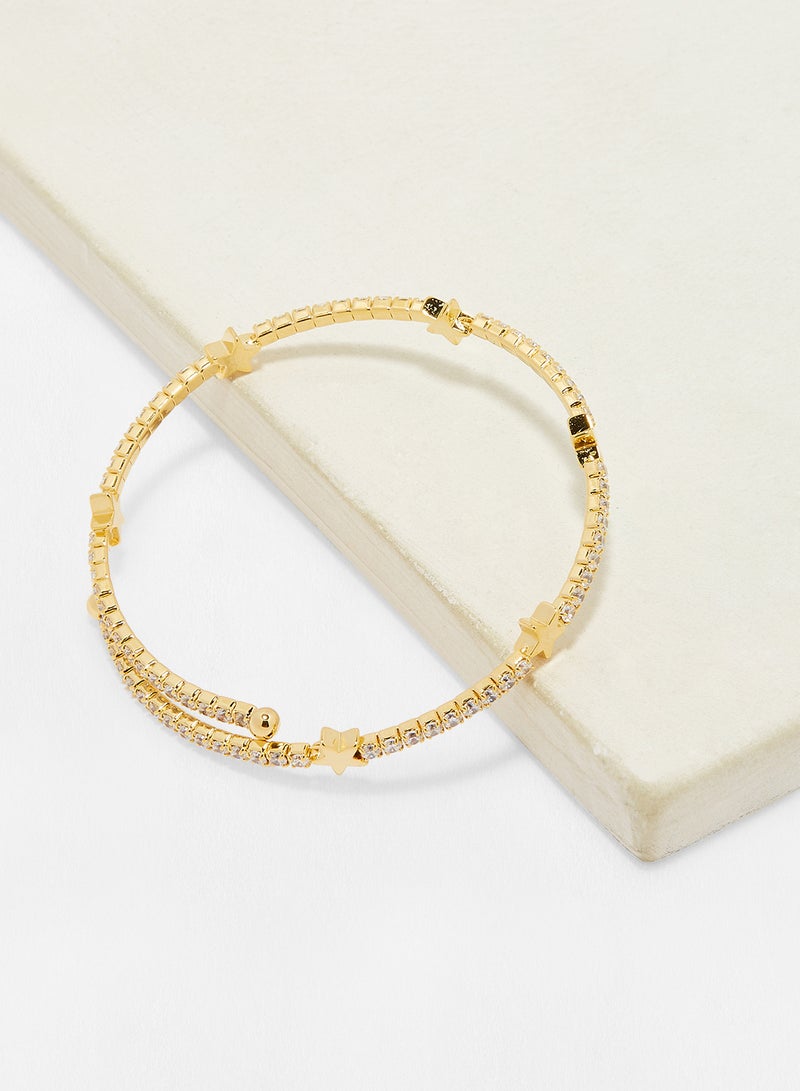 سي زد من كينيث جاي لين سوار مرن بتصميم ملفوف مزين بنجوم - Image 4