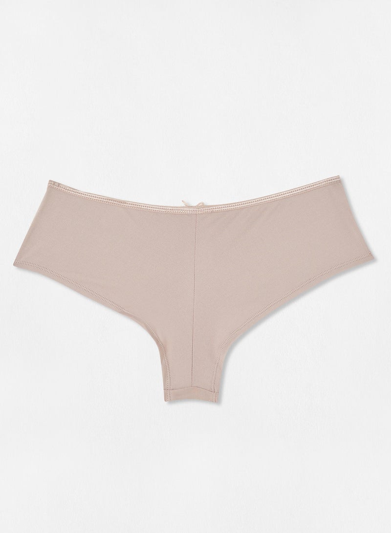 Aila - Lace Pattern Boyshorts Beige - Image 1