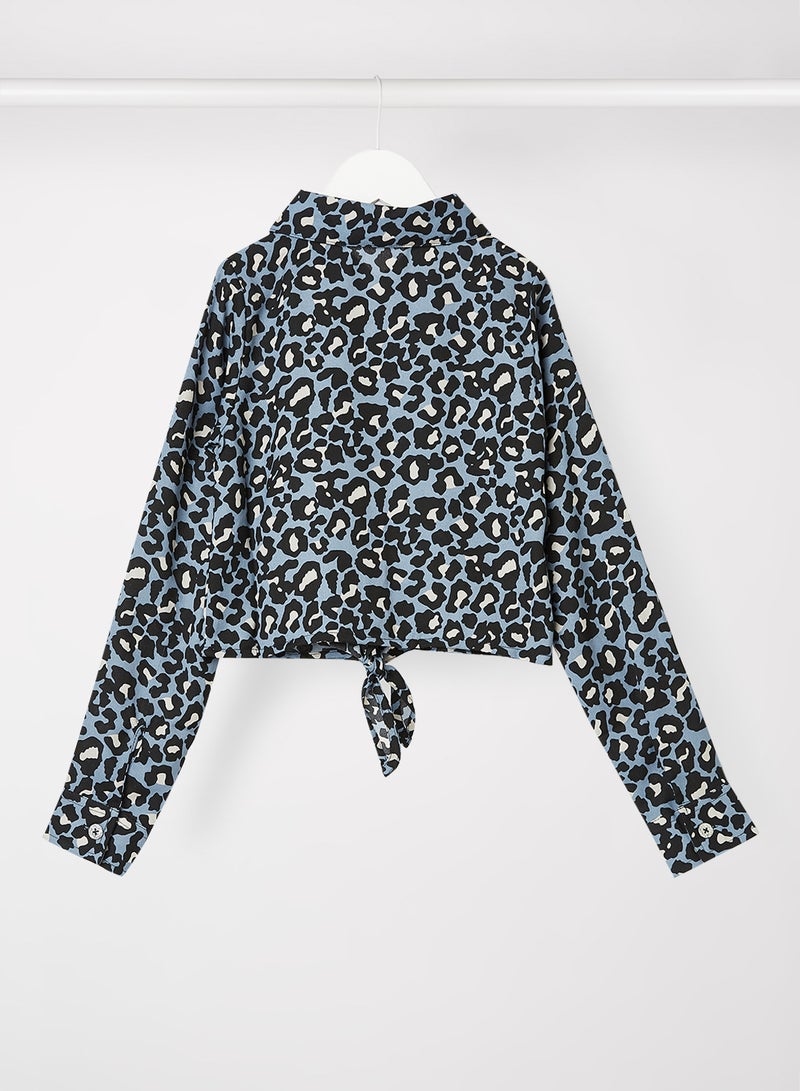 Kids/Teen Leopard Print Shirt Blue - v1630809324/N49596192V_2