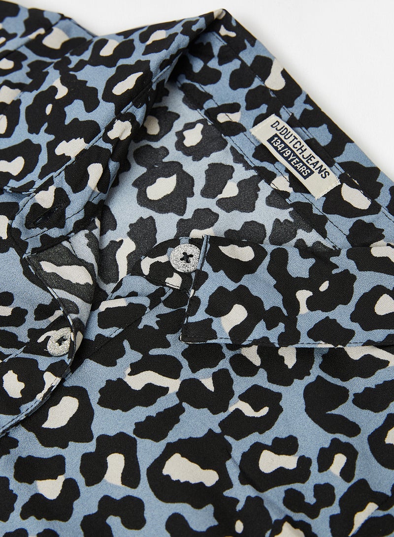 Kids/Teen Leopard Print Shirt Blue - v1630809324/N49596192V_4