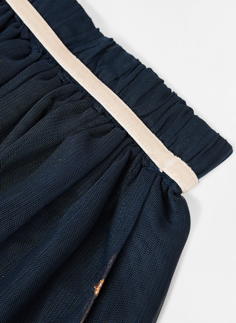 DJDUTCHJEANS Kids/Teen Star Print Tulle Skirt Navy