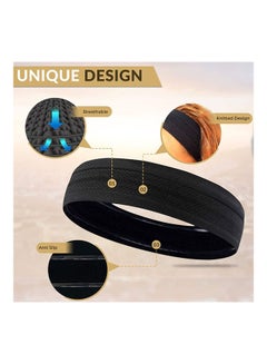 Rock Pow 2-Piece Non-Slip Headband Set 22cm 22cm  - Image 2