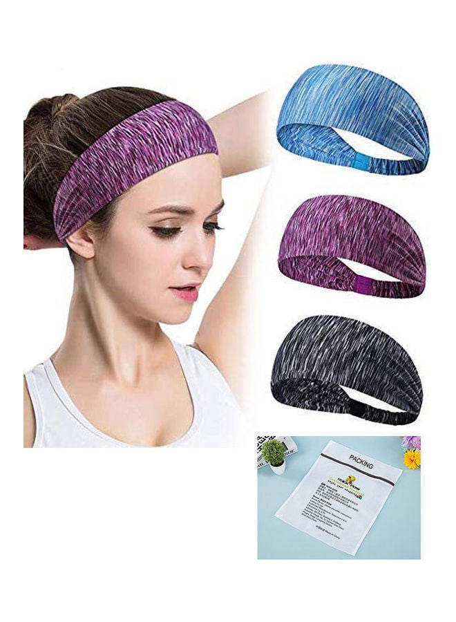 Rock Pow 3-Piece Workout Headband Set 15cm - Image 2