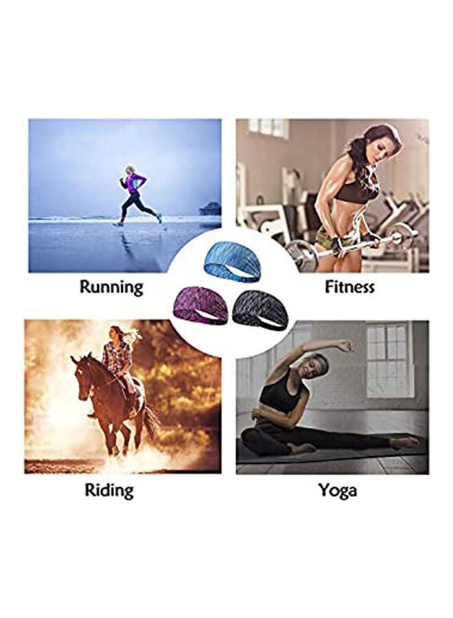 Rock Pow 3-Piece Workout Headband Set 15cm - Image 5