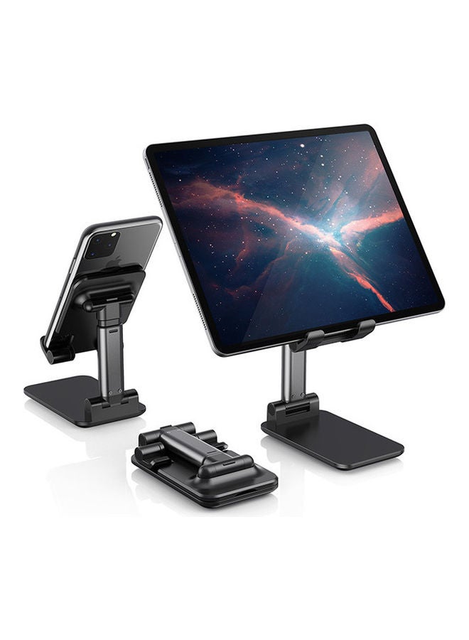 Adjustable Foldable Desktop Tablet And Mobile Phone Holder Black