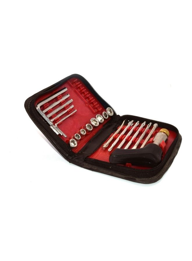Hold'N'Turn 20-Piece Screwdriver Set Silver/Red/Black 