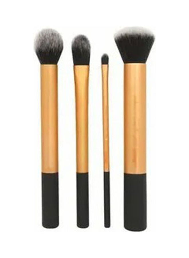 Rock Pow 12-Piece Face Make-Up Brush With 3 Carrying Bag Set Multicolour - Image 4