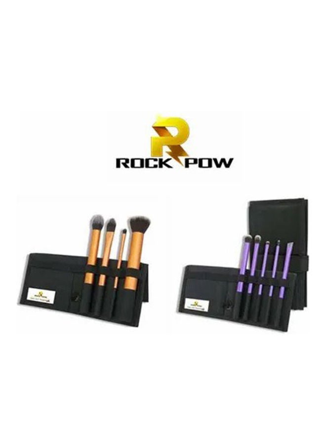 Rock Pow - 9-Piece Core Collection And Starter Face Make-Up Brush With 2 Carrying Bag Set Multicolour - Image 1