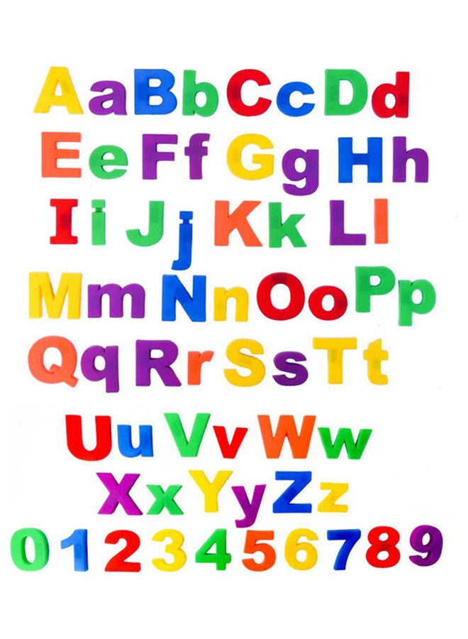 Lower And Upper Case Alphabet Letter With Number Set  - Image 1