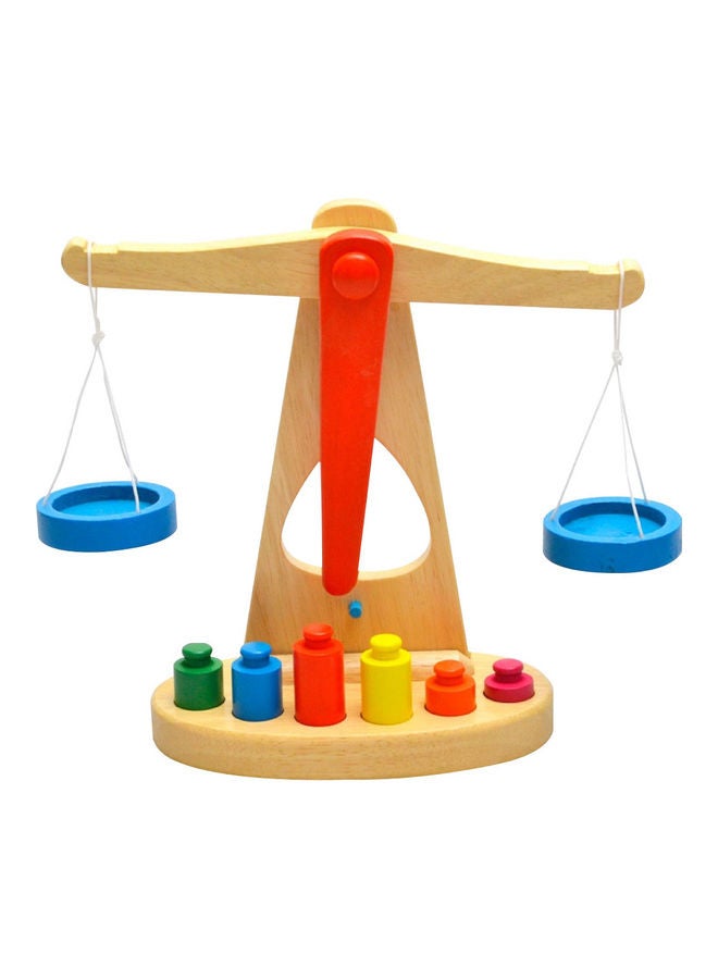 Montessori Wooden Balance Weighing Scale Educational Toy - Image 1