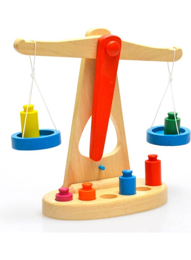 Montessori Wooden Balance Weighing Scale Educational Toy - Image 3