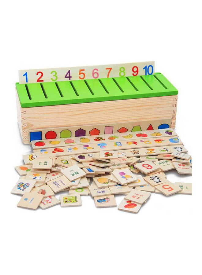 Wooden Knowledge Classification Learn-Checkers Box Toy  - Image 1