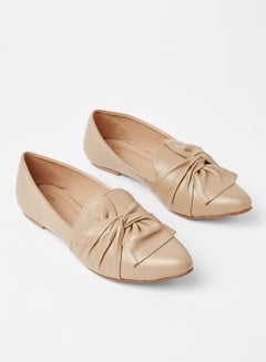 Sivvi x GenM Bow Applique Slip-On Shoes Beige  - Image 2