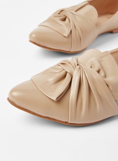 Sivvi x GenM Bow Applique Slip-On Shoes Beige  - Image 4