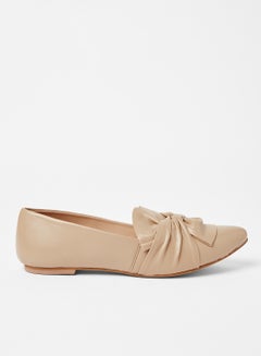 Sivvi x GenM Bow Applique Slip-On Shoes Beige  - Image 1