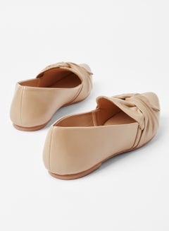 Sivvi x GenM Bow Applique Slip-On Shoes Beige  - Image 3