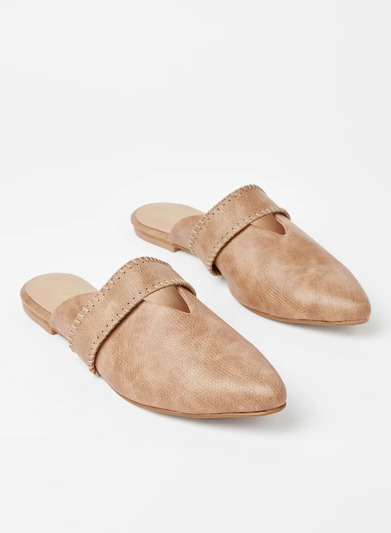 Sivvi x D'Atelier Textured Flat Mules