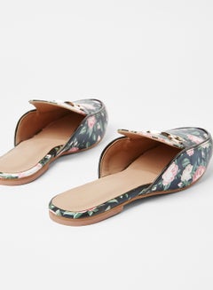 Sivvi x GenM Floral Print Flat Mules Black  - Image 3