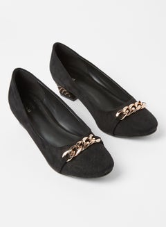 Sivvi x GenM Embelleished Block Heel Pumps Black  - Image 2