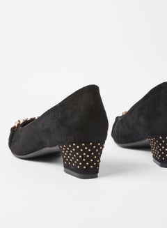 Sivvi x GenM Embelleished Block Heel Pumps Black  - Image 3