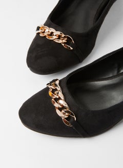 Sivvi x GenM Embelleished Block Heel Pumps Black  - Image 4