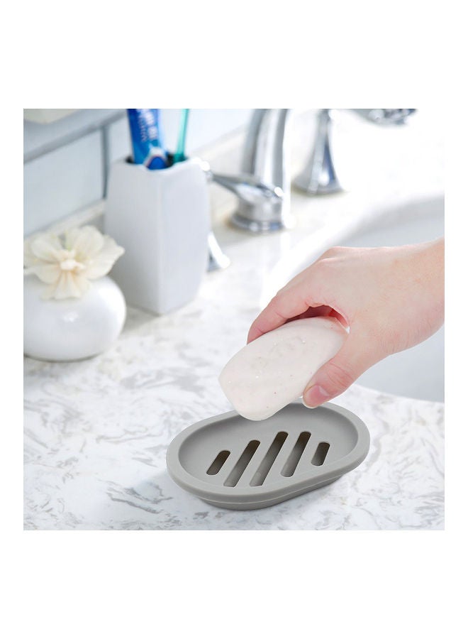 Bathroom Shower Soap Dish Tray Pink 13 x 9.8 x 2.5cm - Image 2