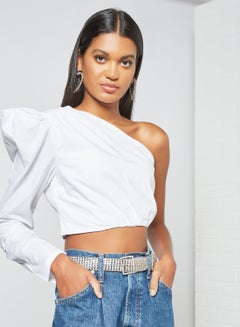 Sivvi x D'Atelier One-Shoulder Top White  - Image 1