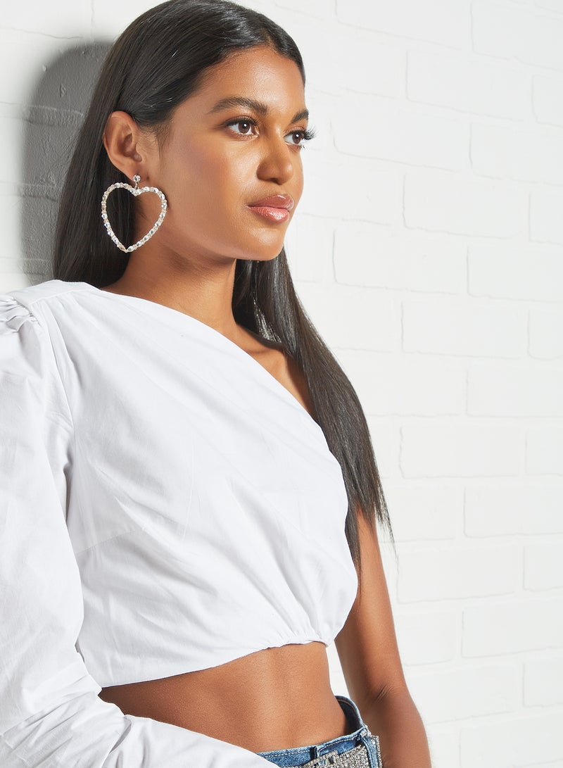 Sivvi x D'Atelier - One-Shoulder Top White - Image 1