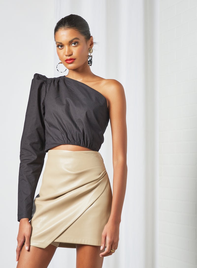 Sivvi x D'Atelier One-Shoulder Top Black  - Image 1