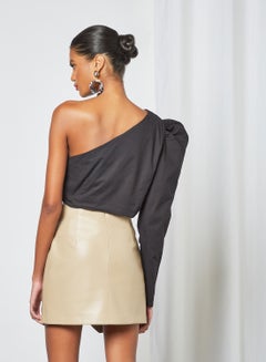 Sivvi x D'Atelier One-Shoulder Top Black  - Image 3