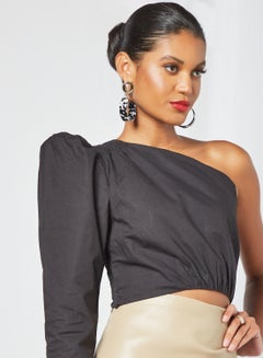 Sivvi x D'Atelier One-Shoulder Top Black  - Image 4