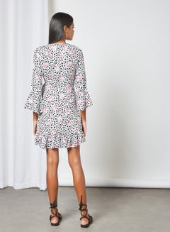 Sivvi x D'Atelier Wrap Mini Dress White/Black  - Image 3